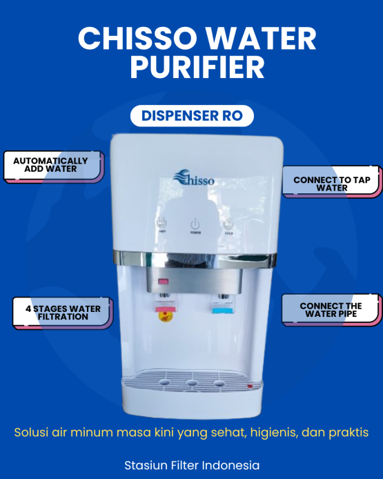 Chisso water purifier adalah perangkat reverse osmosis merek Chisso JNC dari Jepang