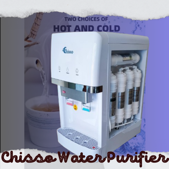 Dispenser Reverse Osmosis Chisso Water Treatment adalah perangkat penyedia air minum siap konsumsi yang menggabungkan fungsi penyaringan air canggih dengan teknologi Reverse Osmosis (RO) dan pemanas/pendingin air otomatis, tanpa memerlukan galon isi ulang.