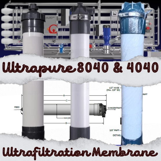 Ultrapure Ultrafiltration (UF) Membrane adalah jenis membran ultrafiltrasi yang dirancang khusus untuk menghasilkan air ultraclean atau ultrapure dengan tingkat kontaminan sangat rendah. Membran ini memiliki pori-pori berukuran 0,01–0,03 mikron, sehingga mampu menahan bakteri, virus, koloid, partikel halus, dan makromolekul, sementara mineral terlarut tetap melewati membran.