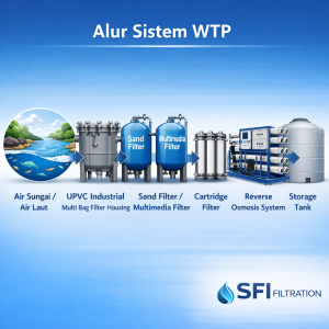 Alur Sistem WTP Industri dan Aplikasi UPVC Housing Bag Filter 1. Industry water treatment 2. Power plant 3. Industry makanan dan minuman 4. Pabrik elektronik 5. Pabrik kimia dan cat