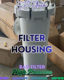 FRP Housing Single Bag Filter SFI Filtration menjadi solusi ideal industri pada water treatment, chemical dosing, dan electroplating.